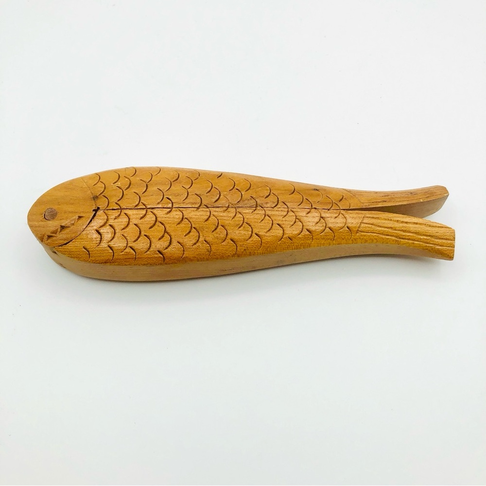 Vintage Wooden Fish Nutcracker